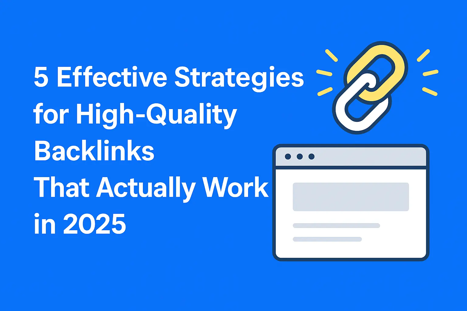 High Quality Backlinks